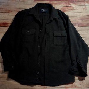 Abercrombie and Fitch 80% Wool Button Down Green Size L